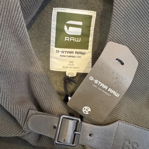 G-Star RAW Cargo Line Hoodie – Olive Green (Men’s XXXL) - Picture 3 of 4